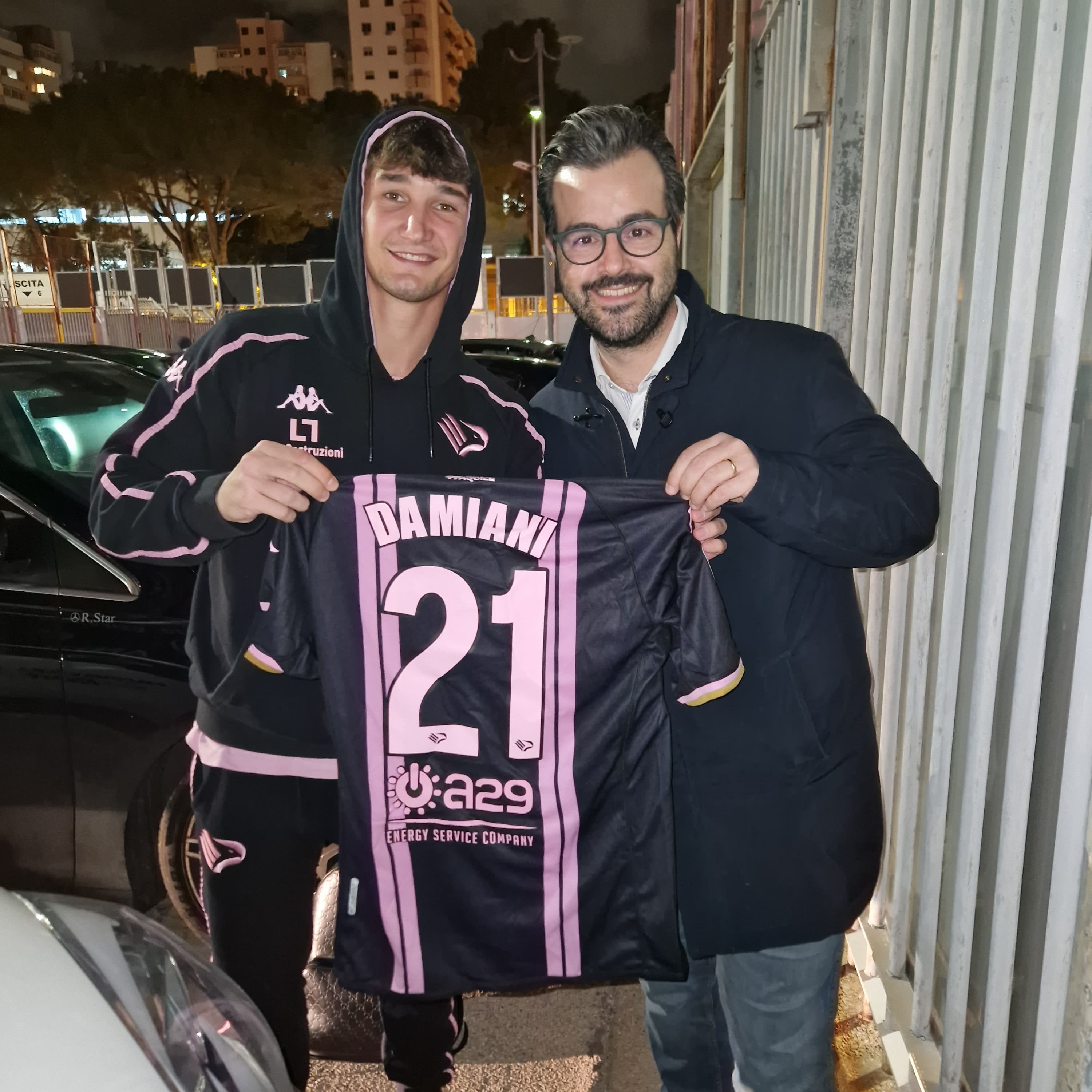 Maglia Samuele Damiani n°21 (2nd T - Perugia - Palermo 3-3 del 14/01/2023) Palermo - 2022/2023 Serie B
